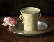 Francisco de Zurbarбn - A Cup of Water and a Rose